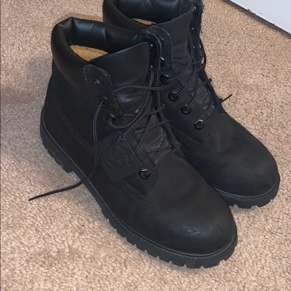 Black Timberlands SIZE 6 MEN - Picture 2 of 5